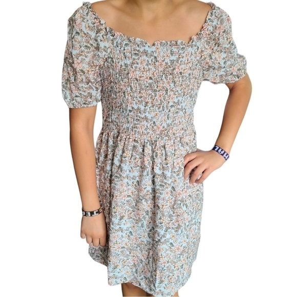 Girls Smocked Short Sleeve Dress - XXL (18/20) - Picture 1 of 13